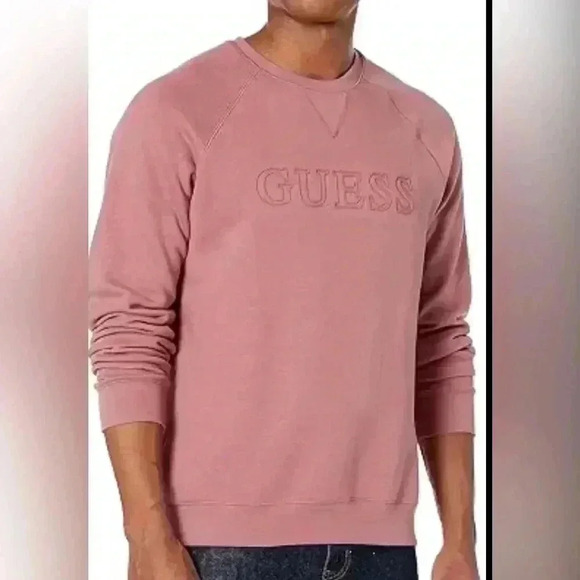 GUESS Men's Eco Aldwin Logo Sweatshirt size Large - Picture 1 of 7